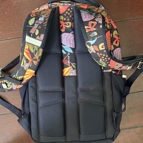 The North Face Black and Multicolor Leaf Print Backpack - Picture 8 of 12
